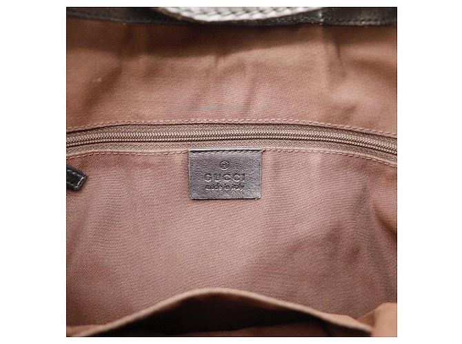 Borsa Hobo Gucci Monogram Canvas Pelle Brown - vista 8