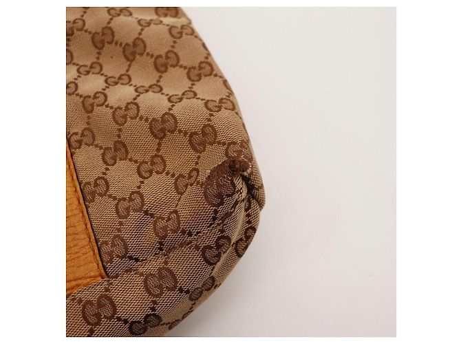 Borsa a tracolla Gucci in tela monogram e pelle Marrone - vista 10