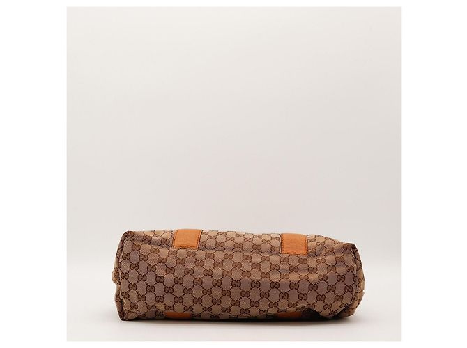 Borsa a tracolla Gucci in tela monogram e pelle Marrone - vista 5