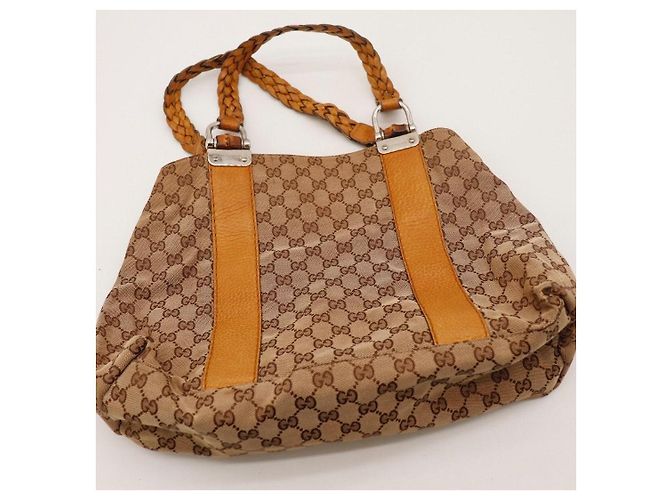 Borsa a tracolla Gucci in tela monogram e pelle Marrone - vista 6
