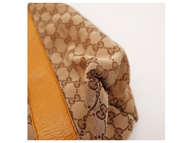 Borsa a tracolla Gucci in tela monogram e pelle Marrone - vista 9