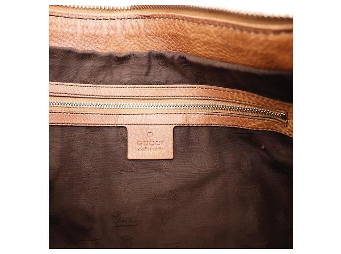 Borsa Hobo Gucci Monogram Canvas Pelle Brown - vista 9