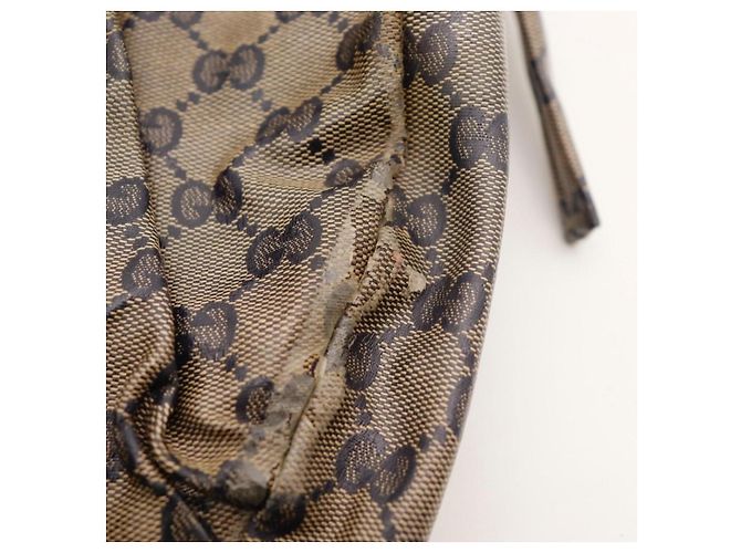 Borsa Hobo Gucci Monogram Canvas Brown - vista 11