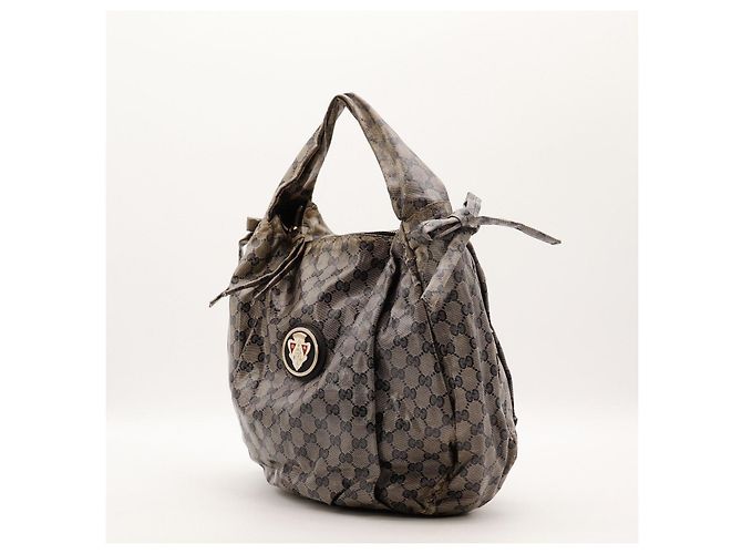 Borsa Hobo Gucci Monogram Canvas Brown - vista 2