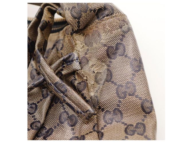 Borsa Hobo Gucci Monogram Canvas Brown - vista 9