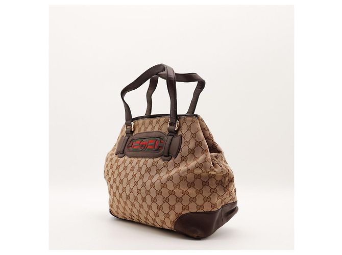 Borsa Gucci Monogram Canvas Brown - vista 2