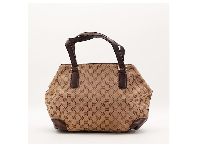 Borsa Gucci Monogram Canvas Brown - vista 3