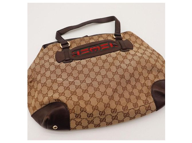 Borsa Gucci Monogram Canvas Brown - vista 6