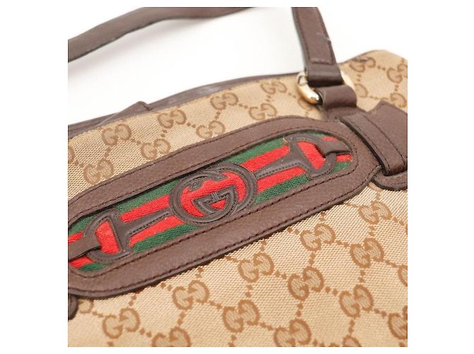 Borsa Gucci Monogram Canvas Brown - vista 7