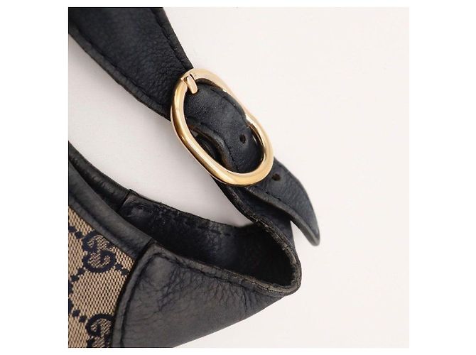 Borsa Hobo Gucci Monogram Canvas Leather Red Black - vista 10