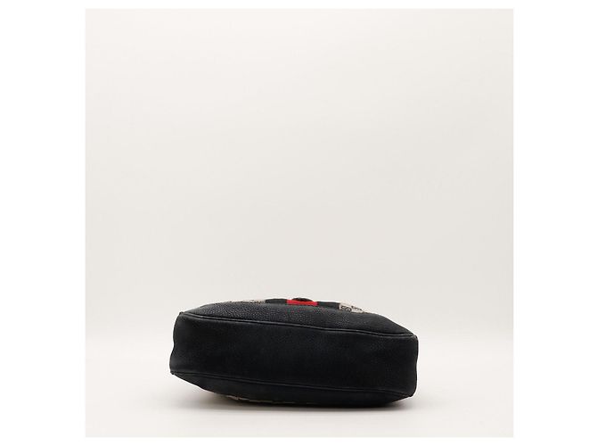 Borsa Hobo Gucci Monogram Canvas Leather Red Black - vista 5