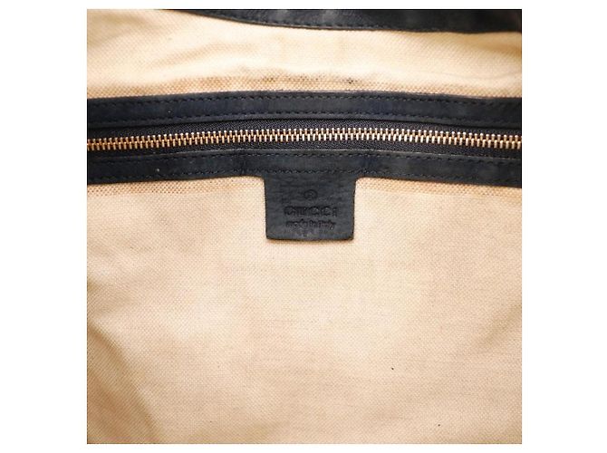 Borsa Hobo Gucci Monogram Canvas Leather Red Black - vista 8