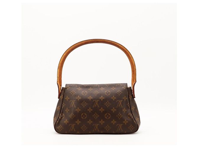 Borsa a tracolla Louis Vuitton Monogram Pochette NM in pelle marrone - vista 3