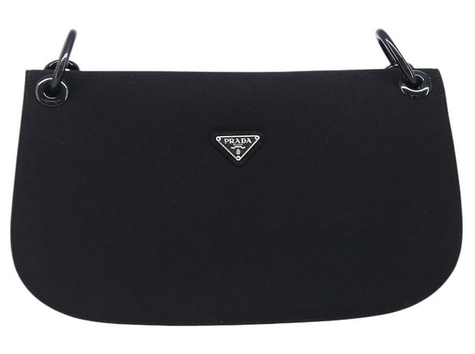 Prada Plastic Chain Flap Bag Canvas - view 2