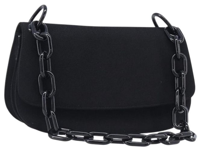 Prada Plastic Chain Flap Bag Canvas - view 3