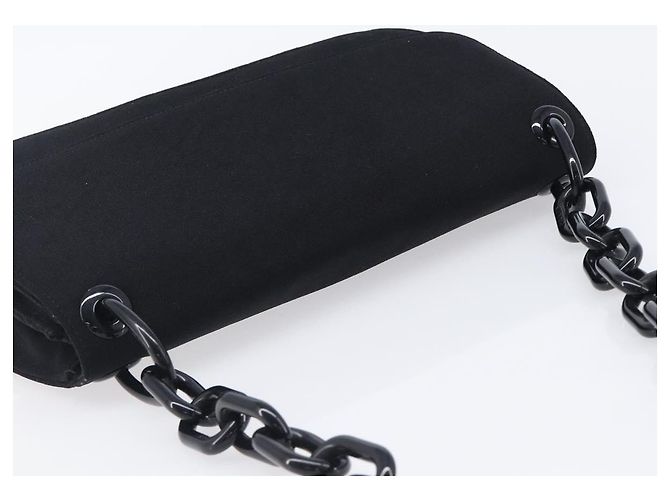 Prada Plastic Chain Flap Bag Canvas - view 7