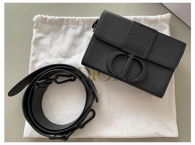 Borsa Christian Dior 30 Montaigne Box in pelle nera - vista 11