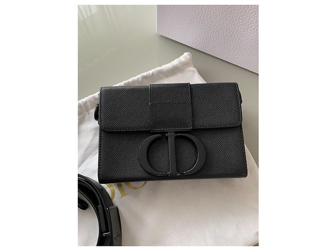 Borsa Christian Dior 30 Montaigne Box in pelle nera - vista 2