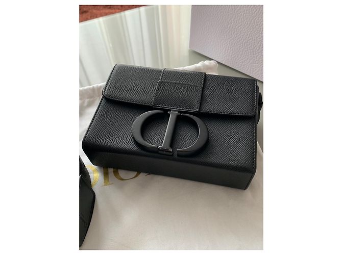 Borsa Christian Dior 30 Montaigne Box in pelle nera - vista 8