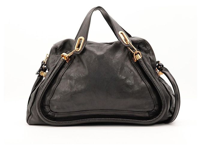 Chloé Borsa Satchel Paddington Chloe in pelle nera - vista 3