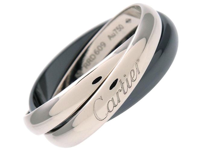 Cartier Trinity 18K White Gold & Black Ceramic Medium - vista 2