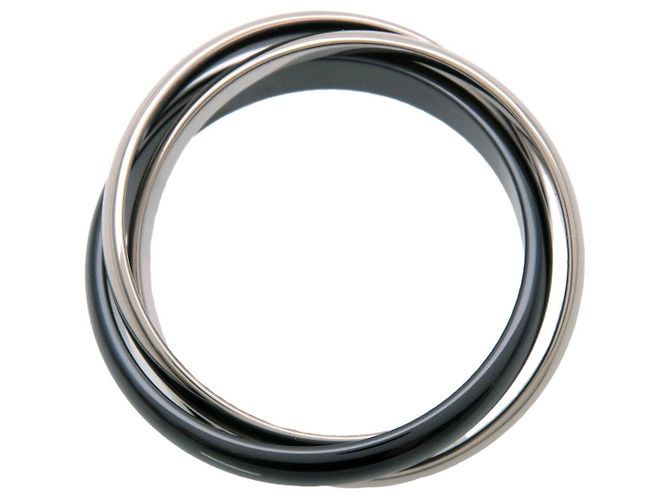 Cartier Trinity 18K White Gold & Black Ceramic Medium - vista 4