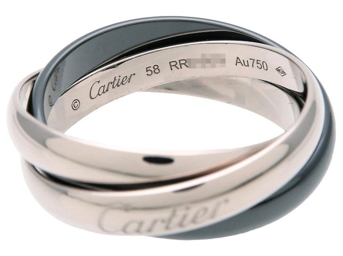 Cartier Trinity 18K White Gold & Black Ceramic Medium - vista 5