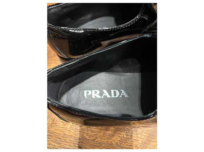 Prada Mocassini in pelle verniciata logo triangolo - vista 4