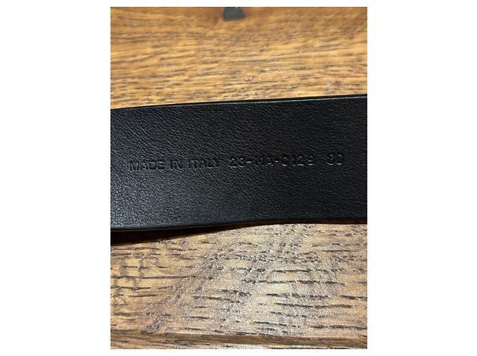 Cinturón Christian Dior de cuero negro hebilla 'D' - vista 2
