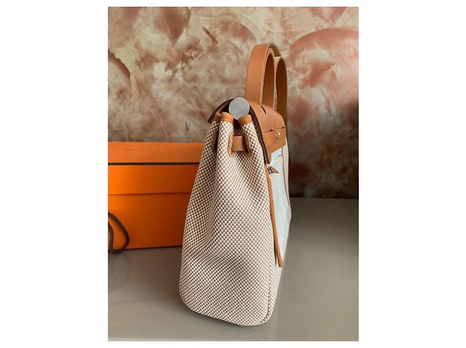 Hermès Herbag 31 en Toile et Cuir - vue 5