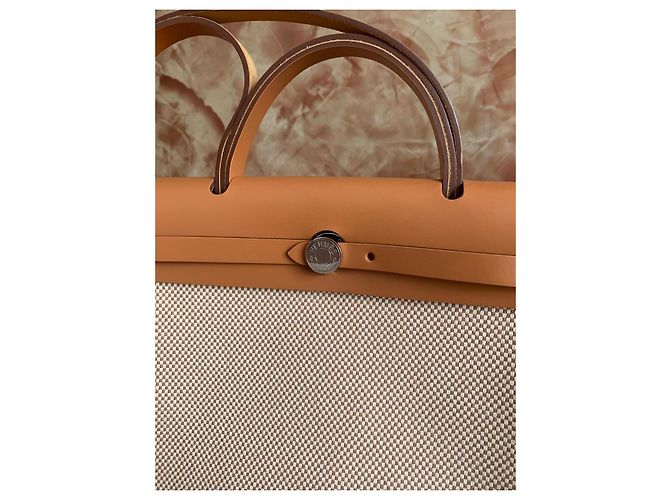 Hermès Herbag 31 en Toile et Cuir - vue 6