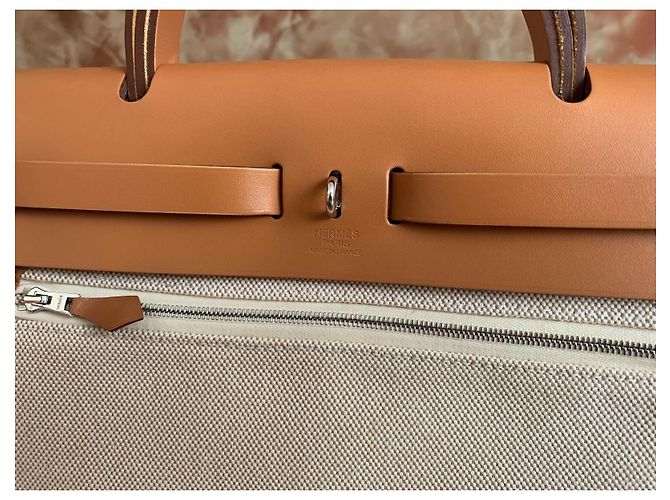 Hermès Herbag 31 en Toile et Cuir - vue 7