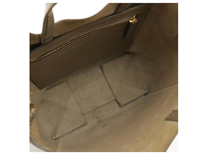 Céline Saco Tote Celine Vertical Cabas Small em couro cinza - vista 7