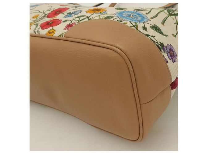 Gucci Flora Tote Bag Beige Canvas - Ansicht 4