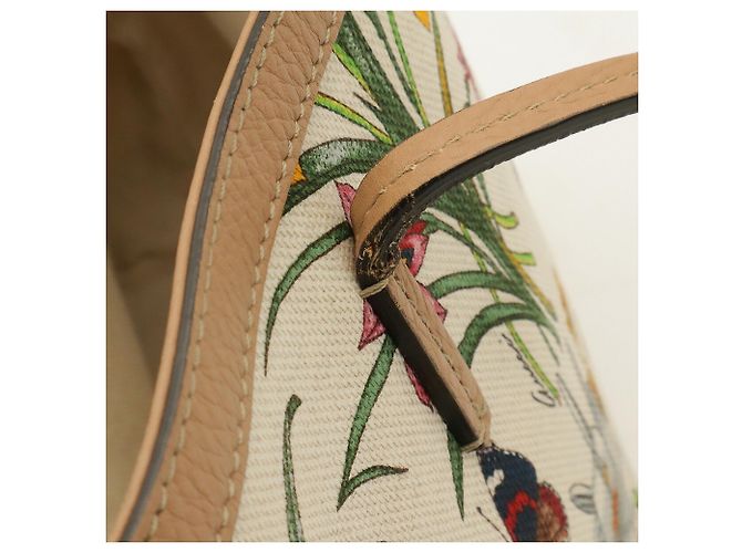 Gucci Flora Tote Bag Beige Canvas - Ansicht 6