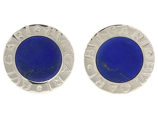 Bulgari Gemelli Bvlgari in oro e argento con lapislazzuli - vista 2
