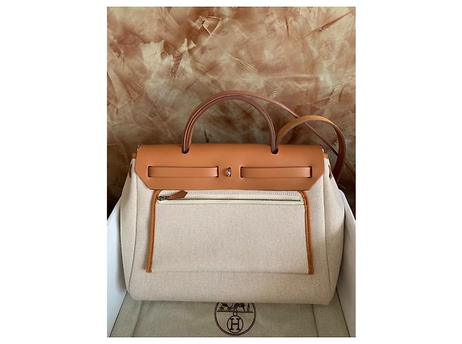 Borsa Hermès Herbag 31 in Tela e Pelle - vista 11