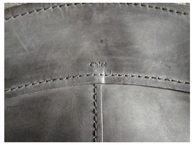 Chloé Botas altas em couro cinza - vista 3