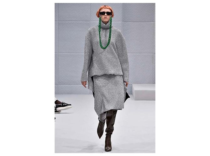 BALENCIAGA - Metallic Deconstructed Sweater - Maglione - Ansicht 2