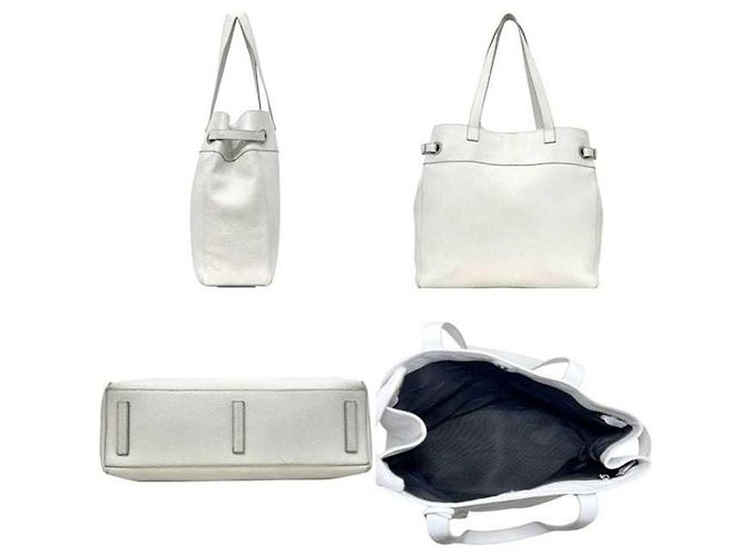 Saco Tote Loewe em couro branco - vista 2