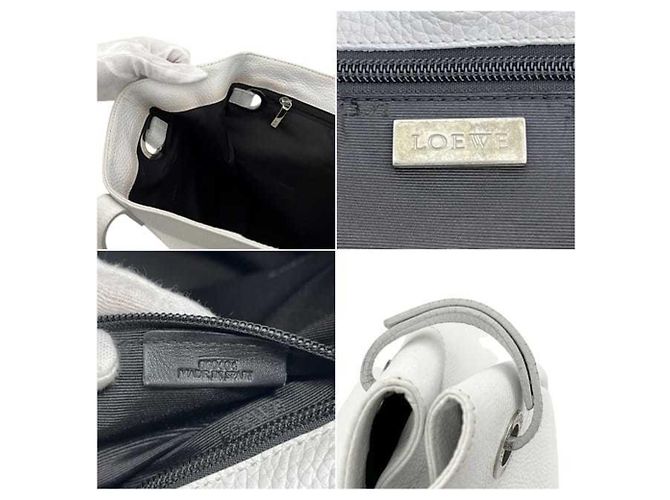 Saco Tote Loewe em couro branco - vista 4