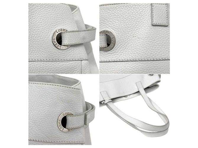 Saco Tote Loewe em couro branco - vista 5