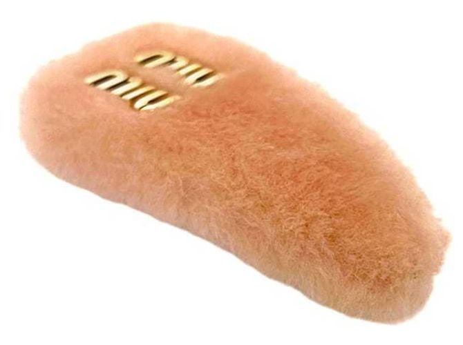Fermi capelli in pelliccia rosa Miu Miu - vista 7