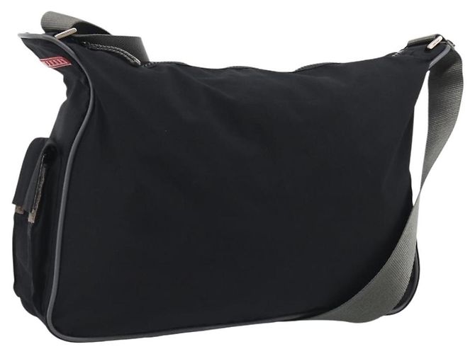 Bolso de Hombro PRADA Nylon Negro Plata Auth 211044A - Jerrillo - vista 2