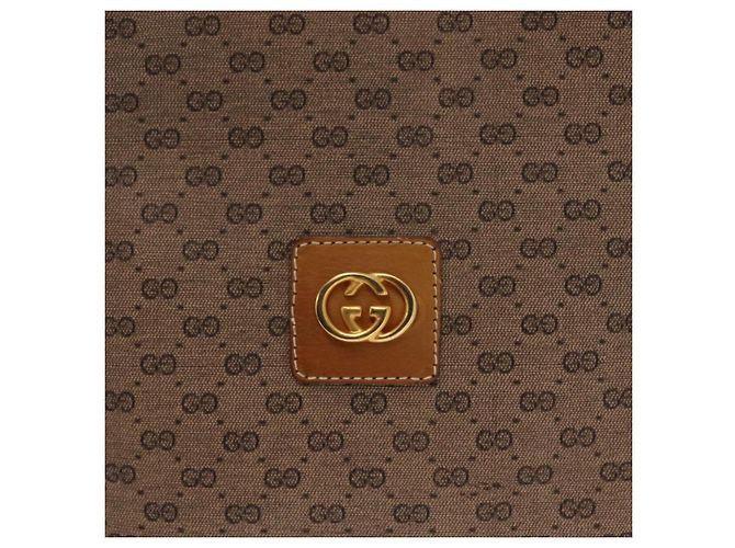 GUCCI Micro GG Supreme Shoulder Bag PVC Beige Gold Auth BA16707 - Jerrillo - vista 11