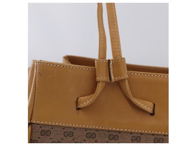 GUCCI Micro GG Supreme Shoulder Bag PVC Beige Gold Auth BA16707 - Jerrillo - vista 12