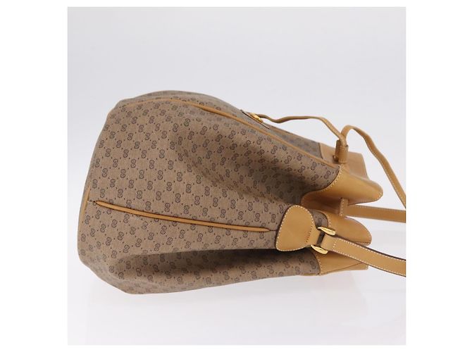 GUCCI Micro GG Supreme Shoulder Bag PVC Beige Gold Auth BA16707 - Jerrillo - vista 14