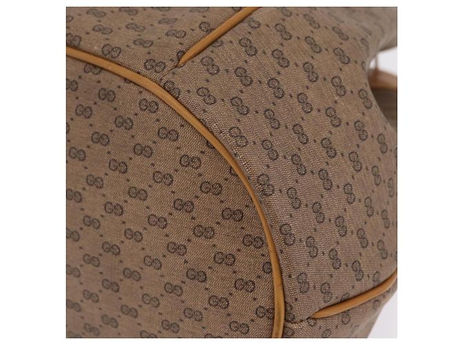GUCCI Micro GG Supreme Shoulder Bag PVC Beige Gold Auth BA16707 - Jerrillo - vista 7