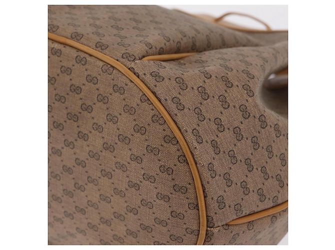 GUCCI Micro GG Supreme Shoulder Bag PVC Beige Gold Auth BA16707 - Jerrillo - vista 9