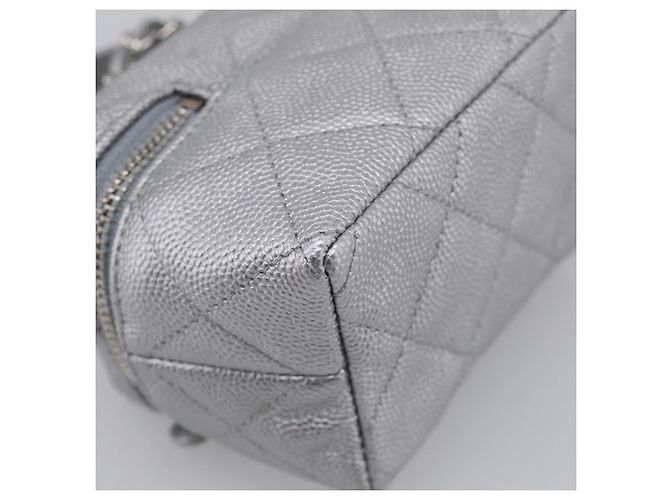 CHANEL Matelasse Chain Shoulder Vanity Pouch Caviar Skin 2way CC Auth 208451SAM - Jerrillo - vista 15